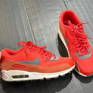 Nike Red and Gray Air Max Sneakers
